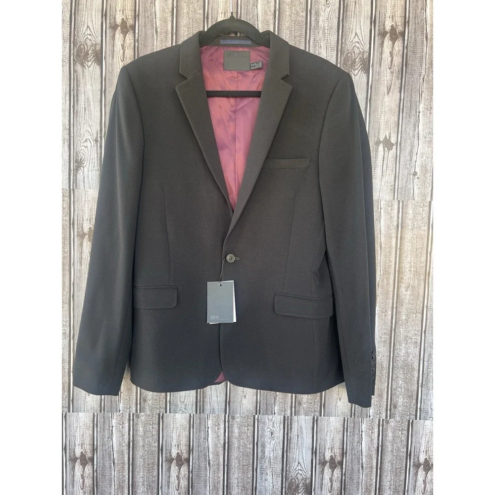 ASOS Men's Blazer Jacket Sport Coat Size 40‎ Short Black